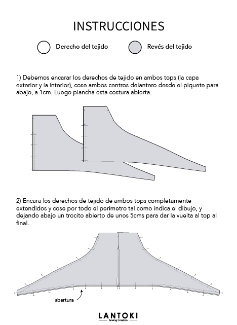 Top Margarita – patrón de costura PDF, instrucciones