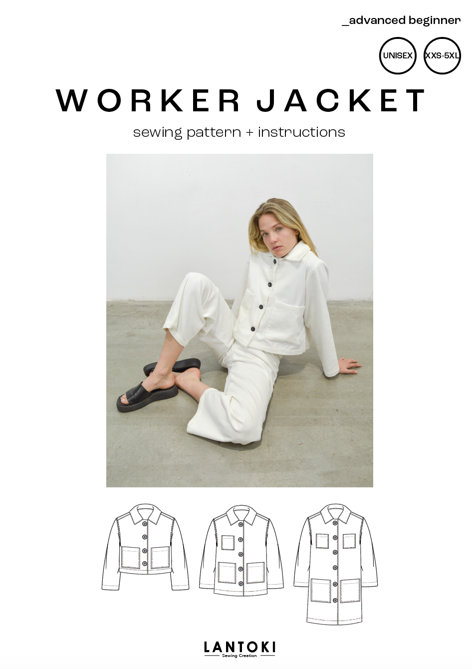 Chaqueta Worker – patrón de costura PDF, portada