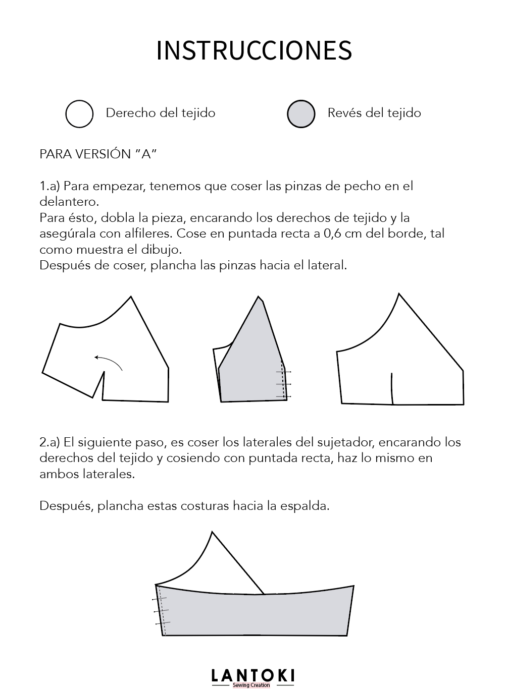 Sujetador Soft Bra – patrón de costura PDF, vista manual