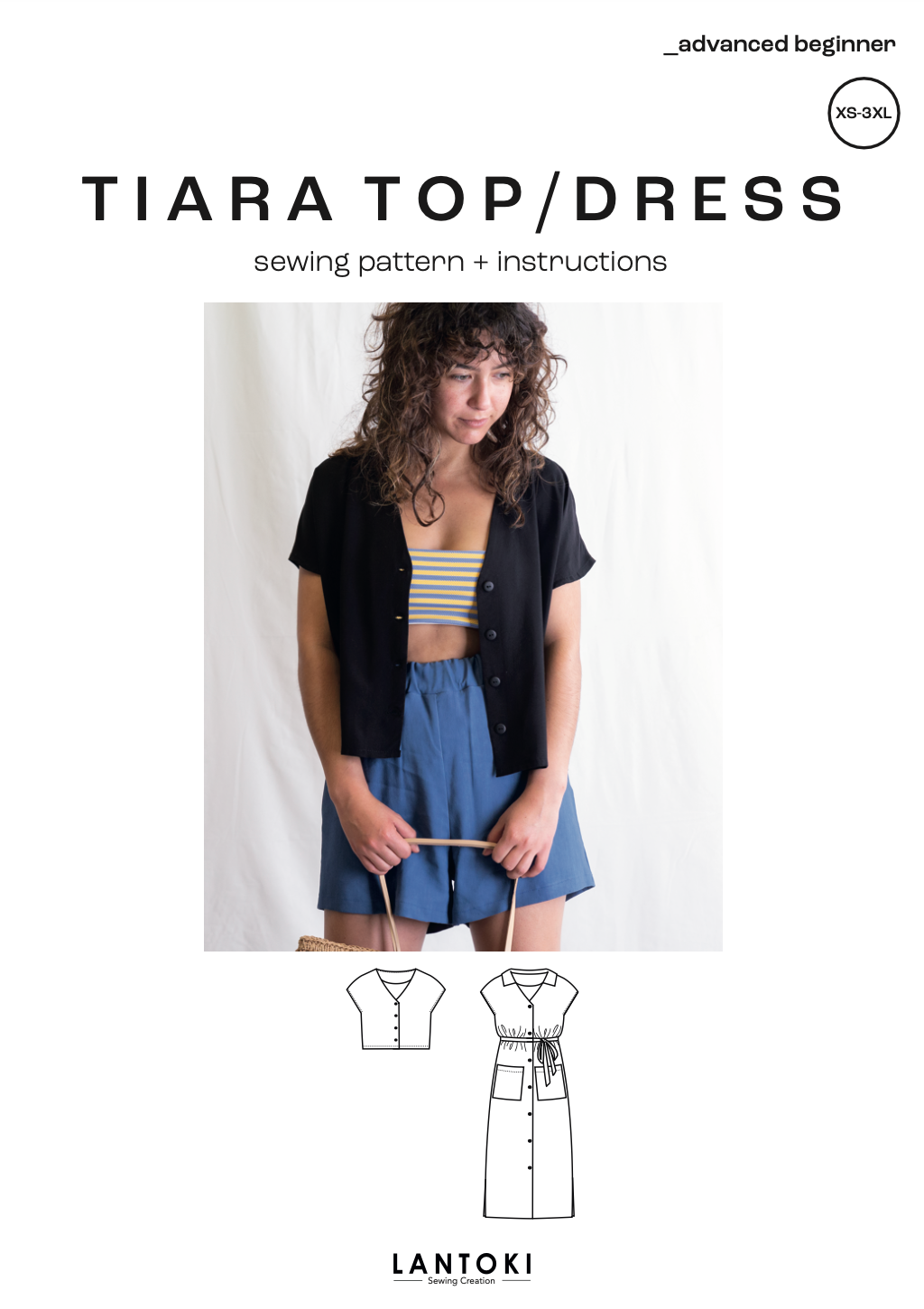 Tiara top / vestido – patrón de costura PDF, portada