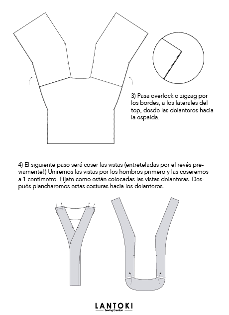 Tiara top / vestido – patrón de costura PDF, instrucciones