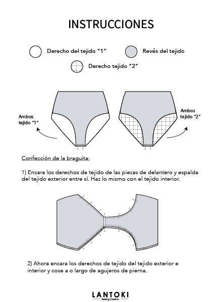 Bikini Uda – patrón de costura PDF, manual instrucciones