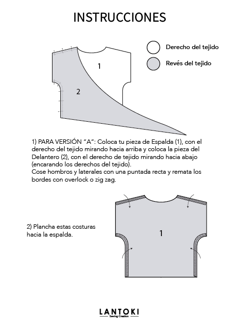 Top Miki – patrón de costura PDF, instrucciones